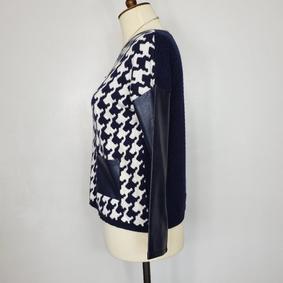 Mayoral Girls Mixed Media Houndstooth Sweater With Pockets Size 10 - Picture 5 of 11